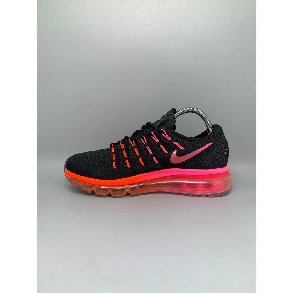 Nike Air Max 2016 Black Pink Orange Running Shoes 806772-006 Women's Sz 8.5